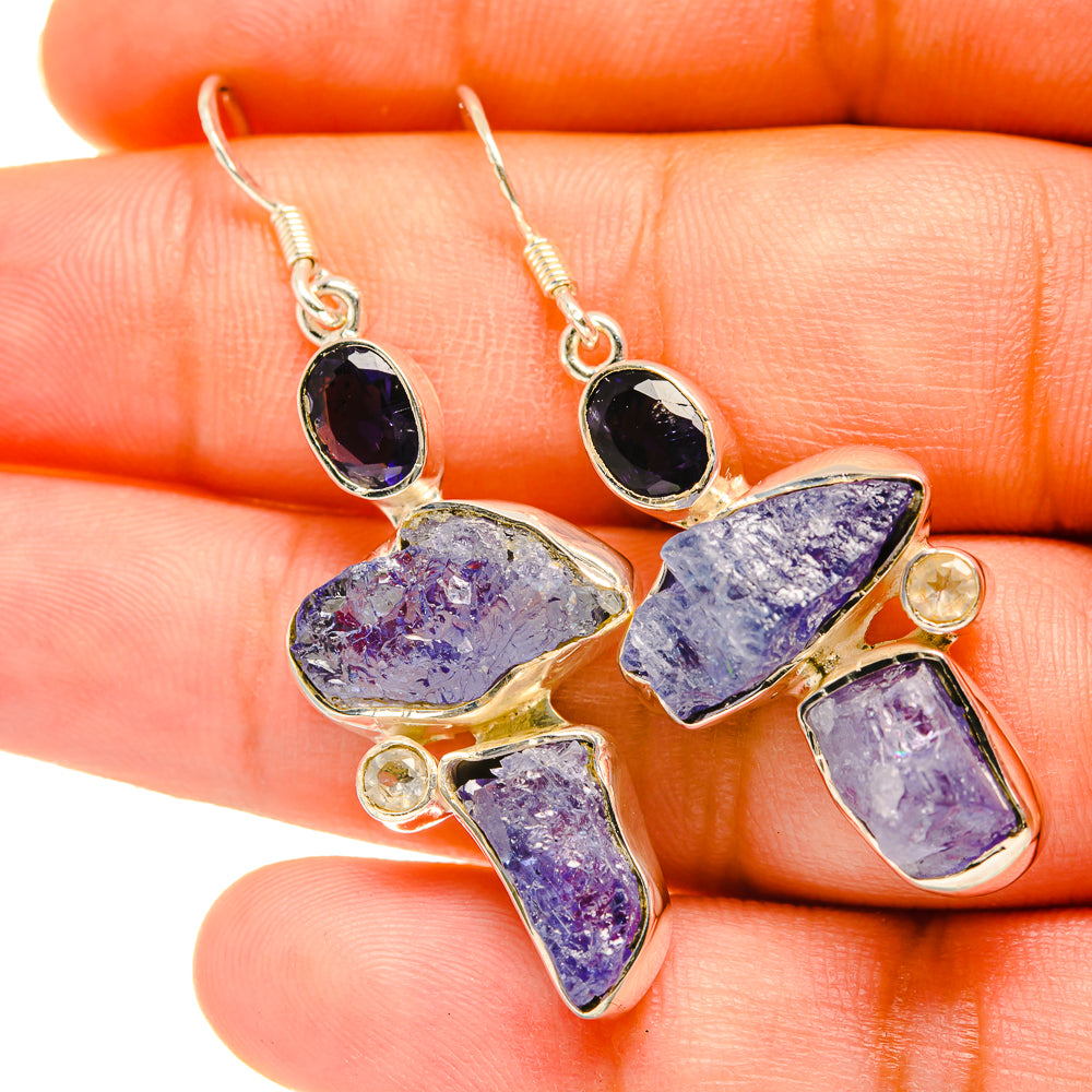 Tanzanite Earrings handcrafted by Ana Silver Co - EARR418620