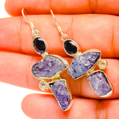 Tanzanite Earrings handcrafted by Ana Silver Co - EARR418620