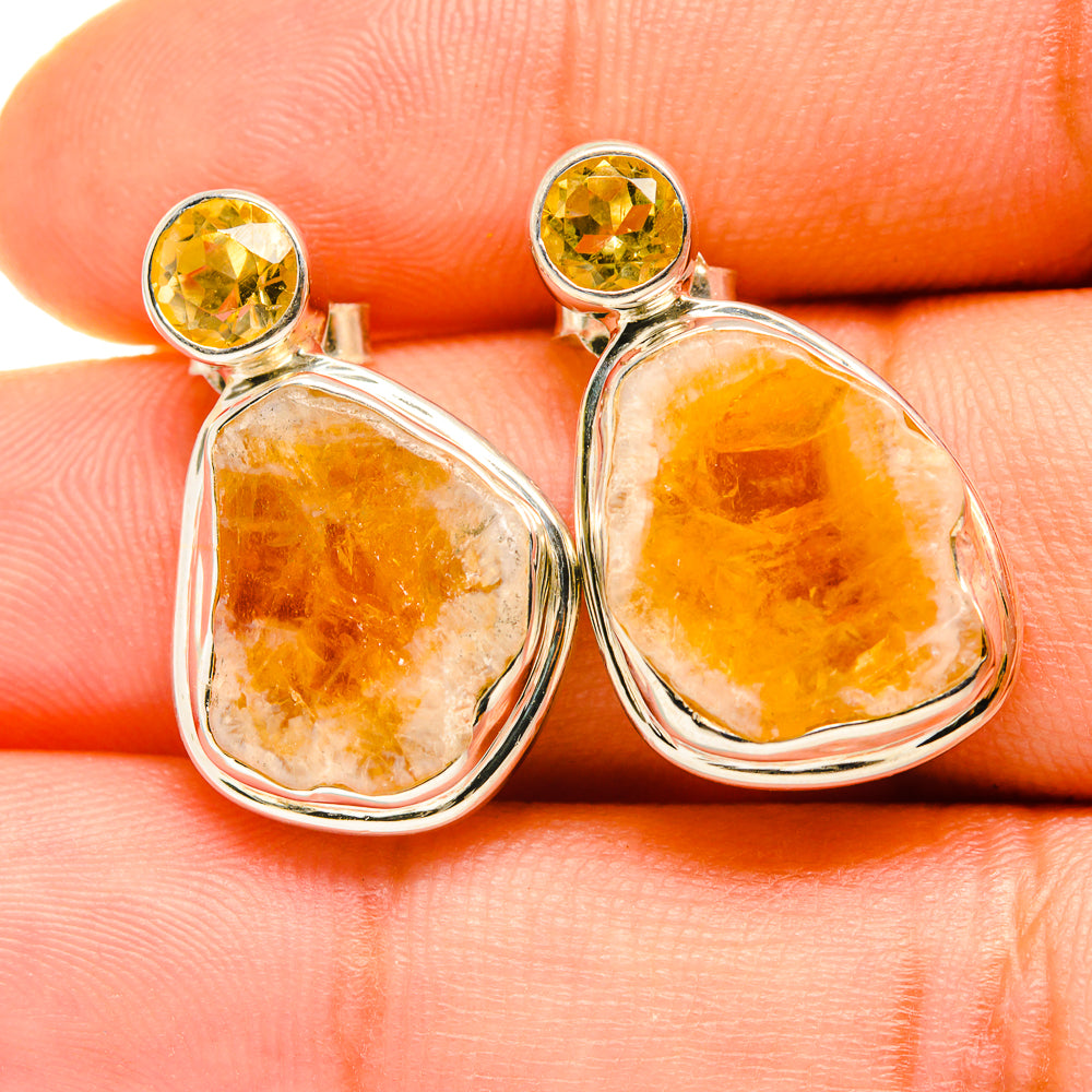 Citrine Earrings handcrafted by Ana Silver Co - EARR418621