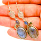 Labradorite Earrings handcrafted by Ana Silver Co - EARR418624