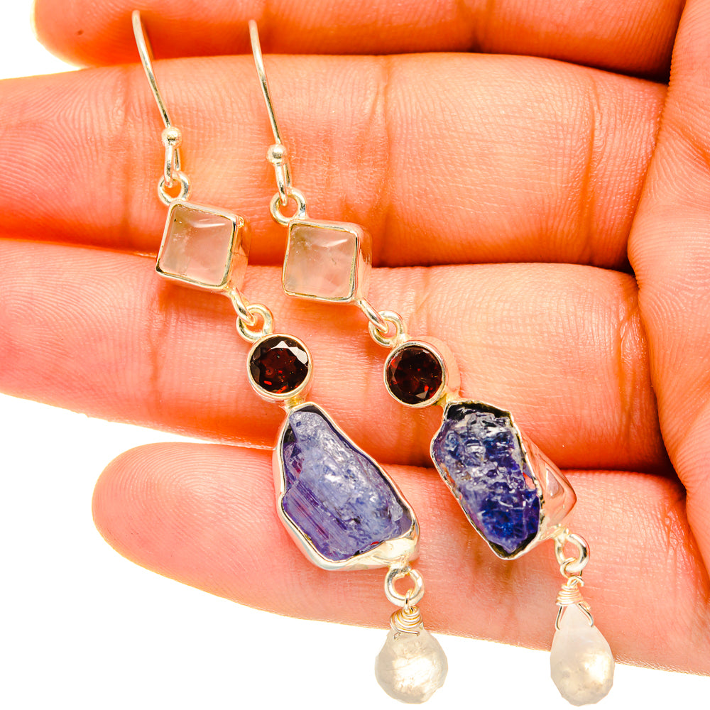 Tanzanite Earrings handcrafted by Ana Silver Co - EARR418632