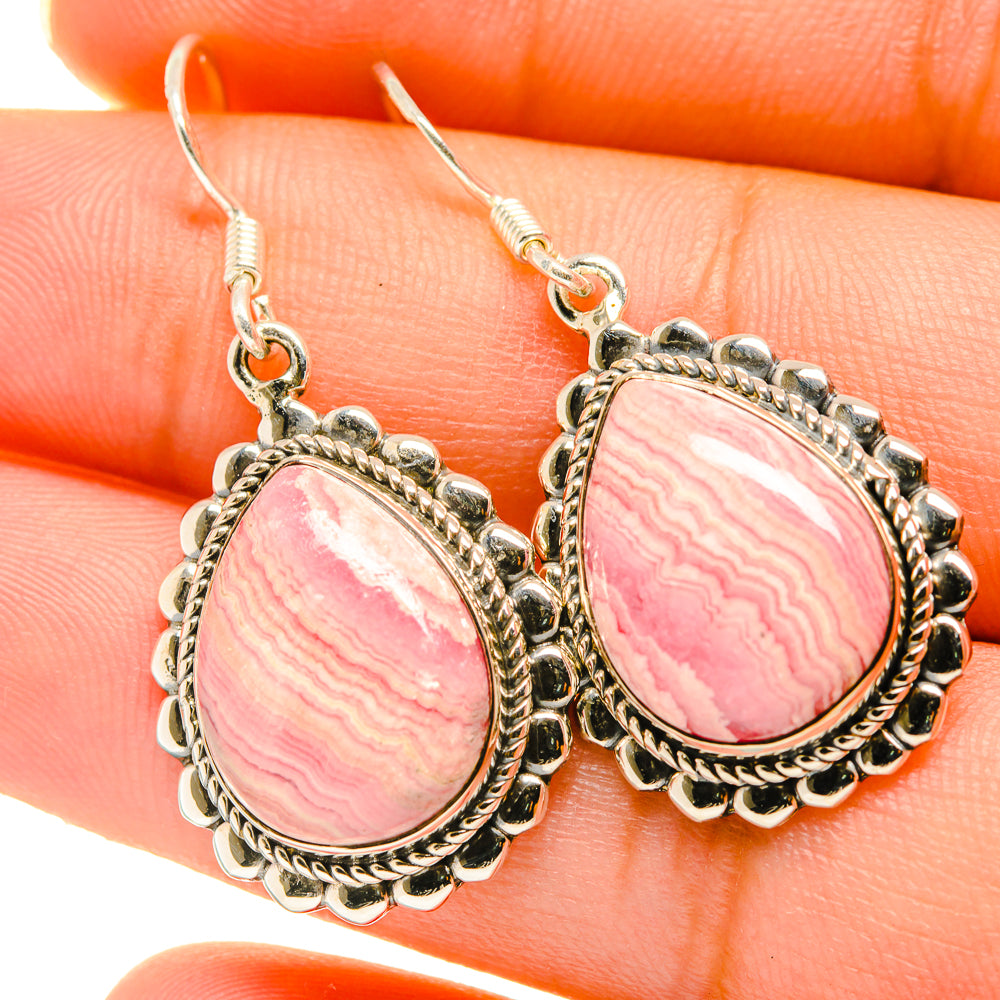 Rhodochrosite Earrings handcrafted by Ana Silver Co - EARR418638