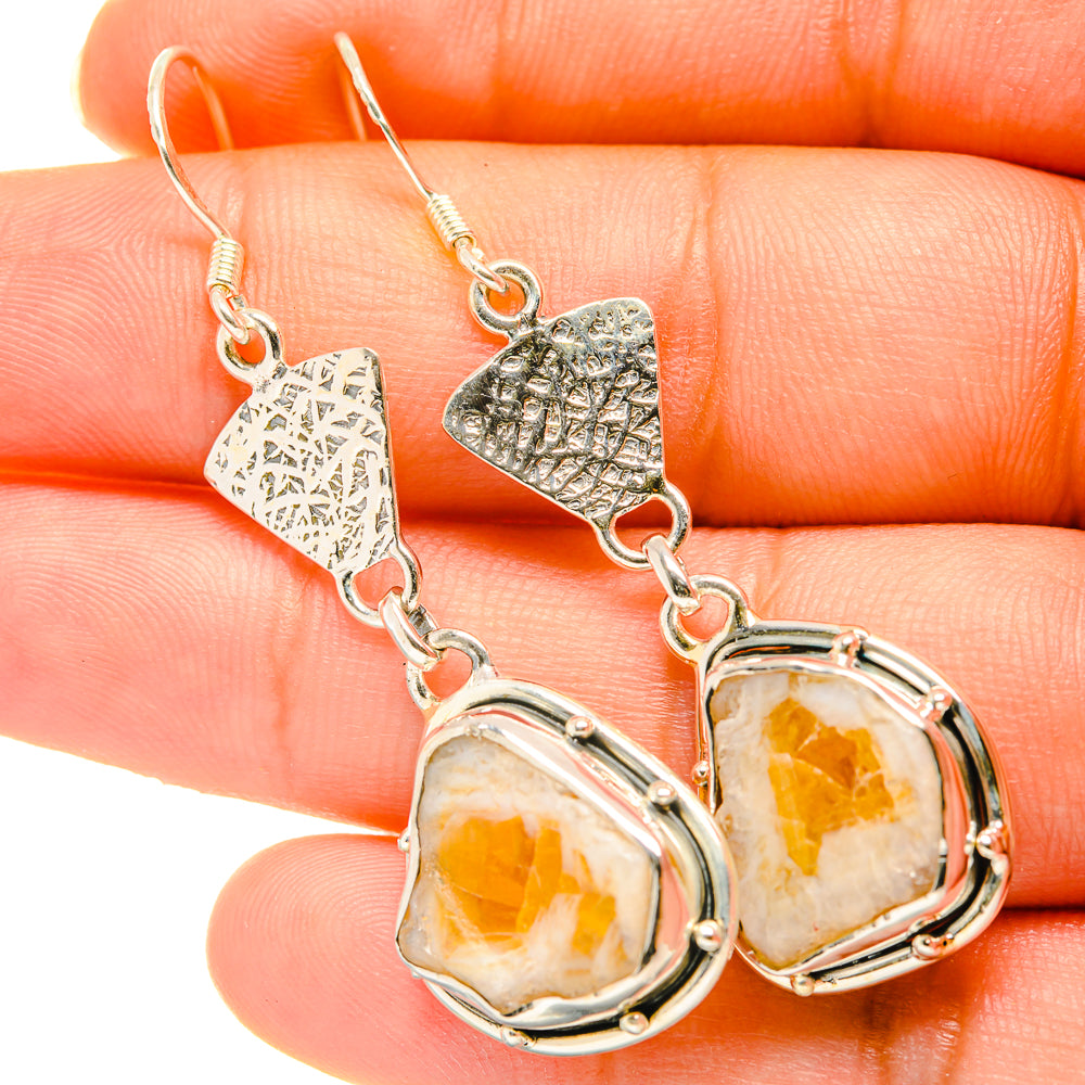 Citrine Earrings handcrafted by Ana Silver Co - EARR418644