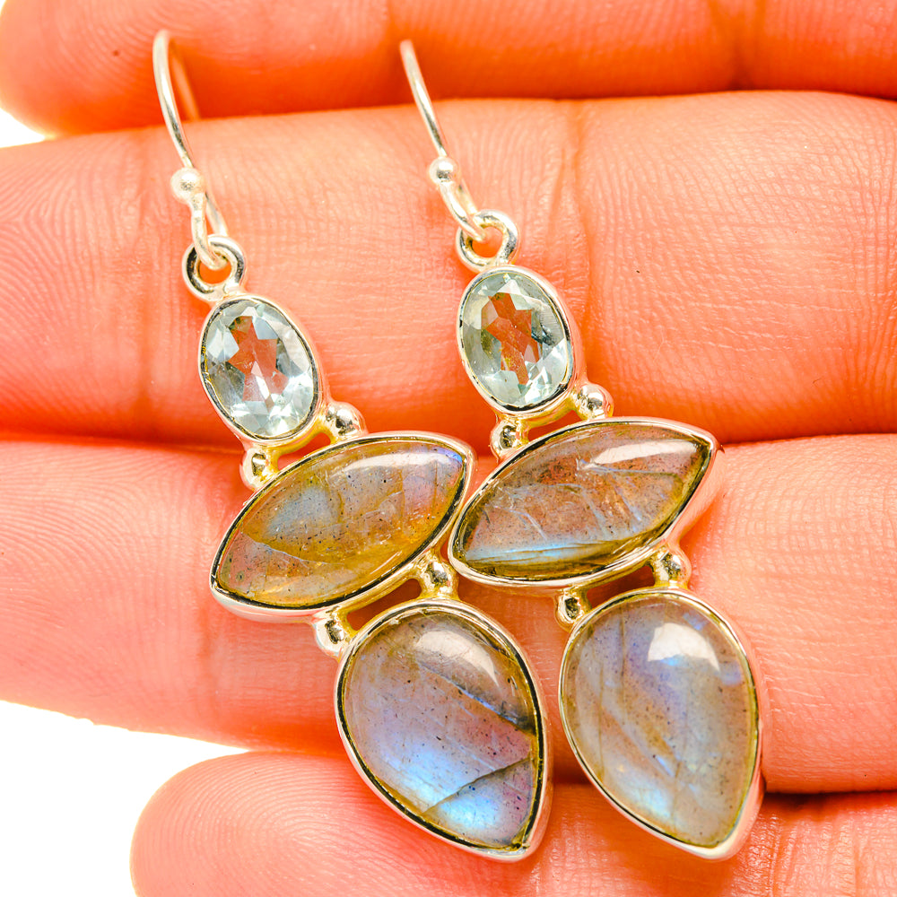 Labradorite Earrings handcrafted by Ana Silver Co - EARR418654