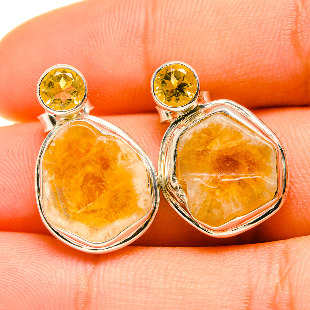 Citrine Earrings handcrafted by Ana Silver Co - EARR418657