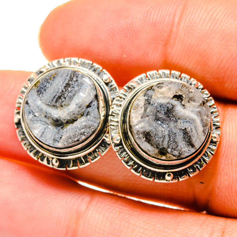 Desert Druzy Earrings handcrafted by Ana Silver Co - EARR418663