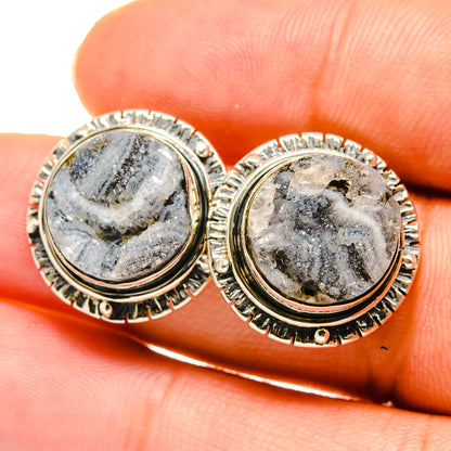 Desert Druzy Earrings handcrafted by Ana Silver Co - EARR418663