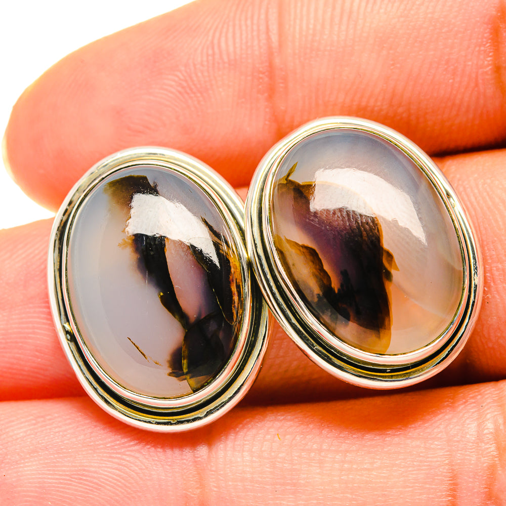 Montana Agate Earrings handcrafted by Ana Silver Co - EARR418666
