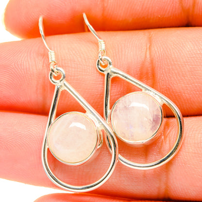 Rainbow Moonstone Earrings handcrafted by Ana Silver Co - EARR418681