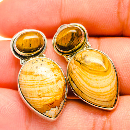 Picture Jasper Earrings handcrafted by Ana Silver Co - EARR418682