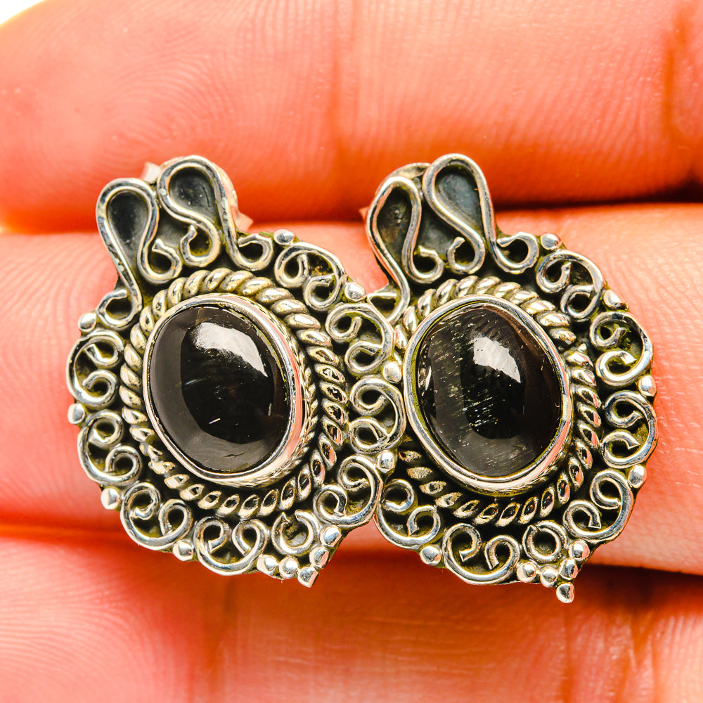 Star Diopside Earrings handcrafted by Ana Silver Co - EARR418692