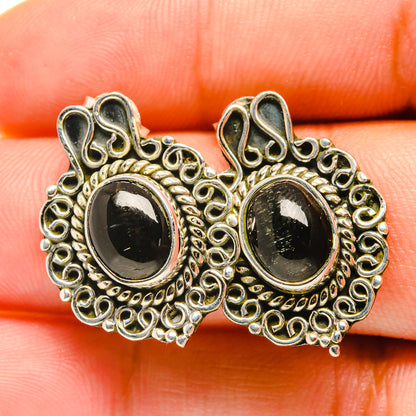 Star Diopside Earrings handcrafted by Ana Silver Co - EARR418692