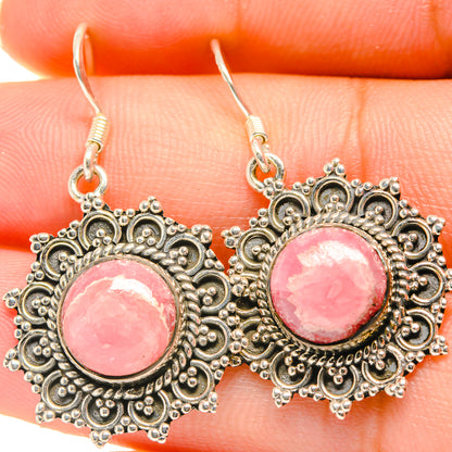 Rhodochrosite Earrings handcrafted by Ana Silver Co - EARR418693