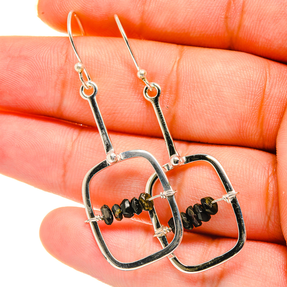 Black Onyx Earrings handcrafted by Ana Silver Co - EARR418702