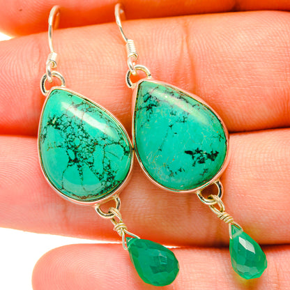 Arizona Turquoise Earrings handcrafted by Ana Silver Co - EARR418709