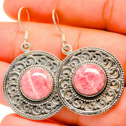 Rhodochrosite Earrings handcrafted by Ana Silver Co - EARR418712