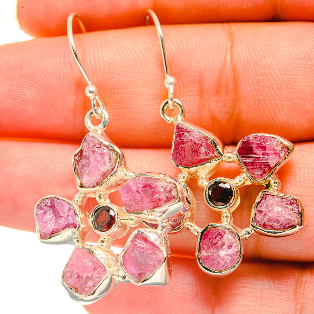 Pink Tourmaline Earrings handcrafted by Ana Silver Co - EARR418728