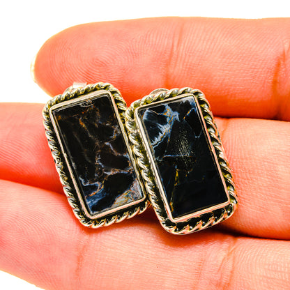 Pietersite Earrings handcrafted by Ana Silver Co - EARR418736