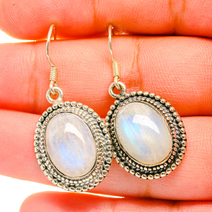 Rainbow Moonstone Earrings handcrafted by Ana Silver Co - EARR418750
