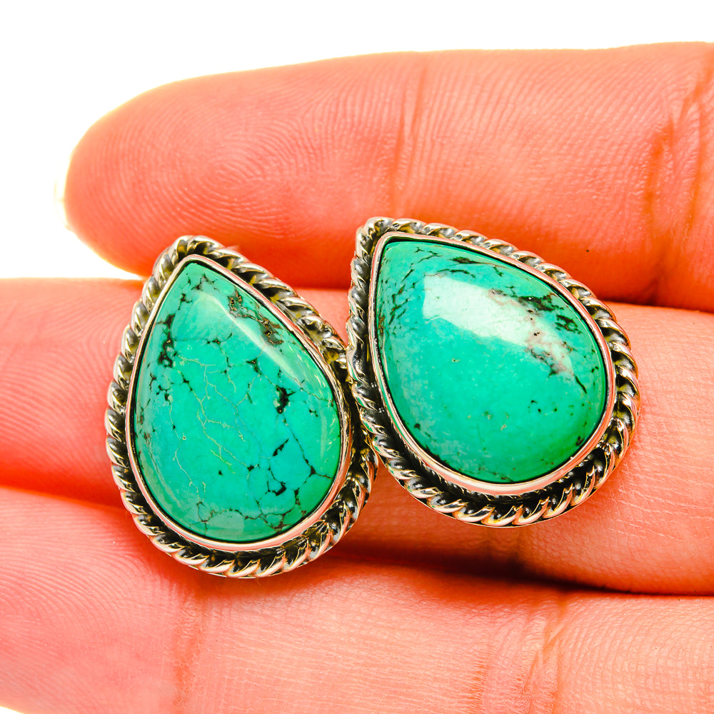 Arizona Turquoise Earrings handcrafted by Ana Silver Co - EARR418753