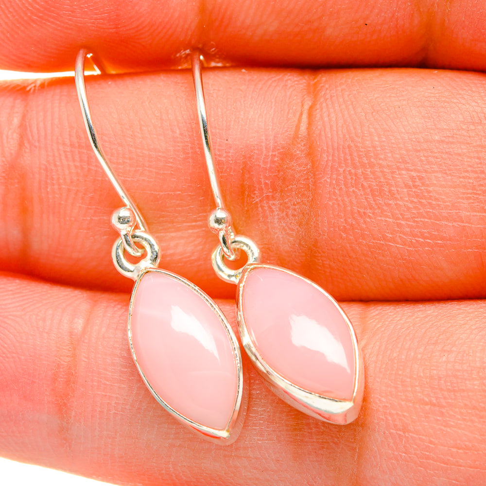 Pink Opal Earrings handcrafted by Ana Silver Co - EARR418754