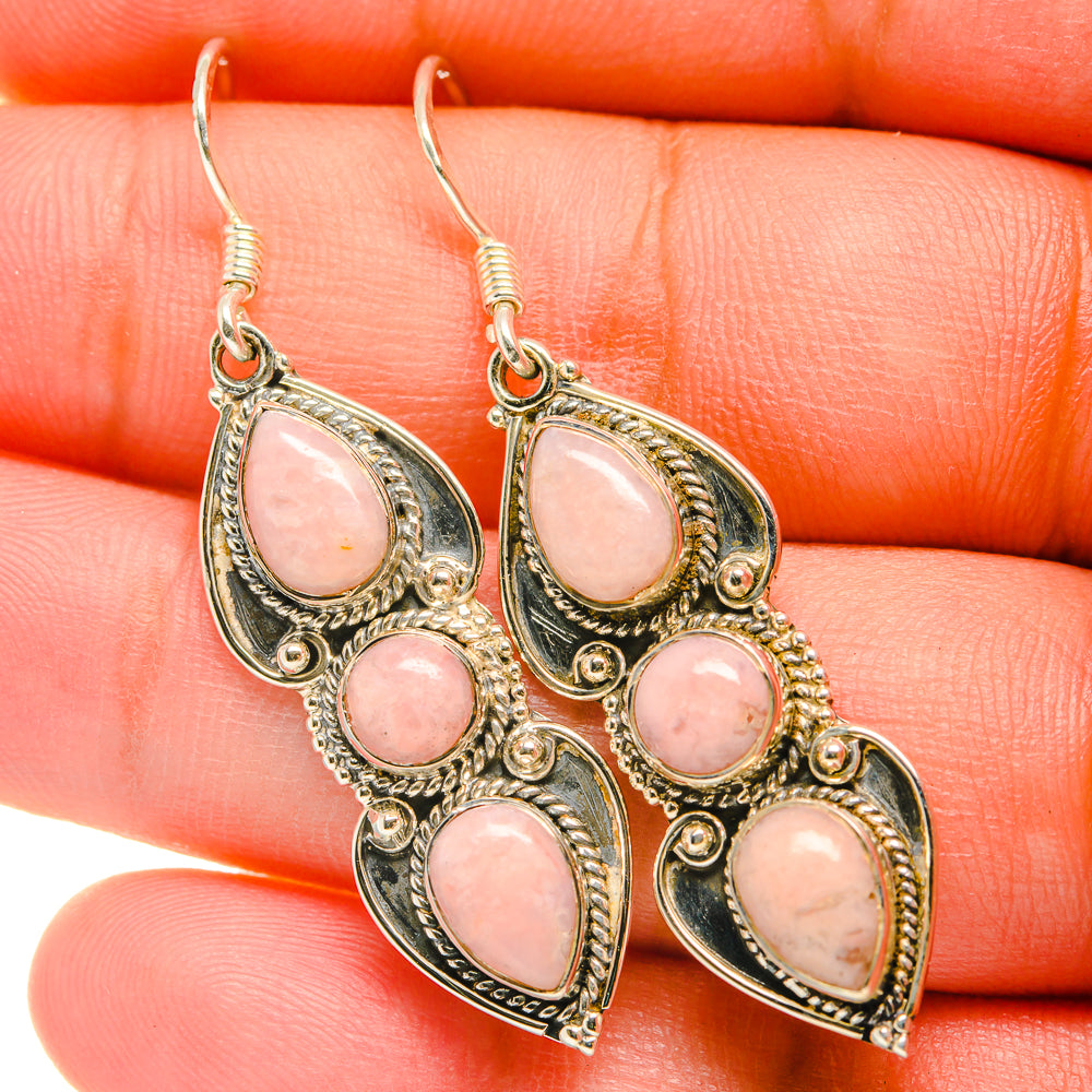 Pink Opal Earrings handcrafted by Ana Silver Co - EARR418759