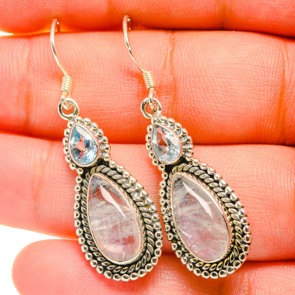 Rainbow Moonstone Earrings handcrafted by Ana Silver Co - EARR418767