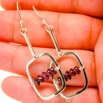 Garnet Earrings handcrafted by Ana Silver Co - EARR418773