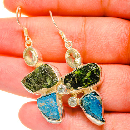 Green Tourmaline Earrings handcrafted by Ana Silver Co - EARR418784