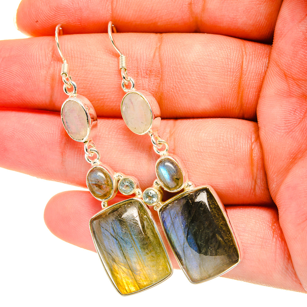 Labradorite Earrings handcrafted by Ana Silver Co - EARR418795