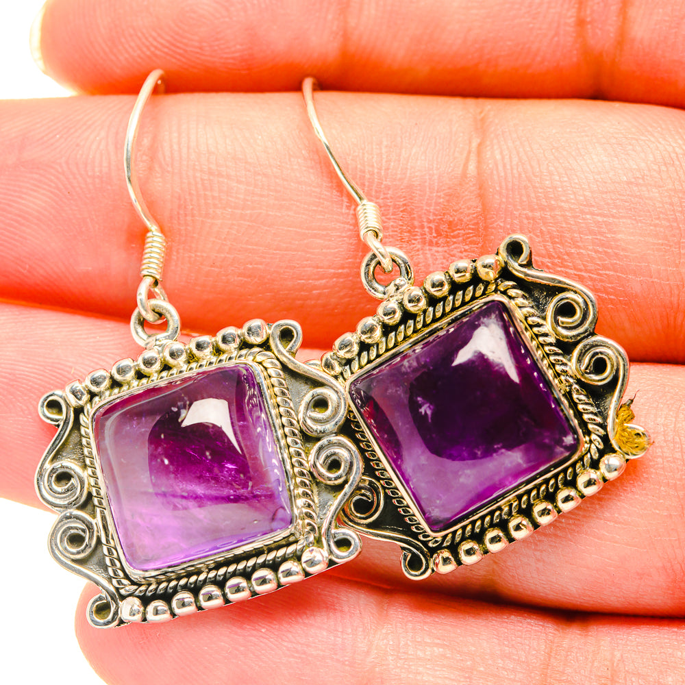 Amethyst Earrings handcrafted by Ana Silver Co - EARR418802