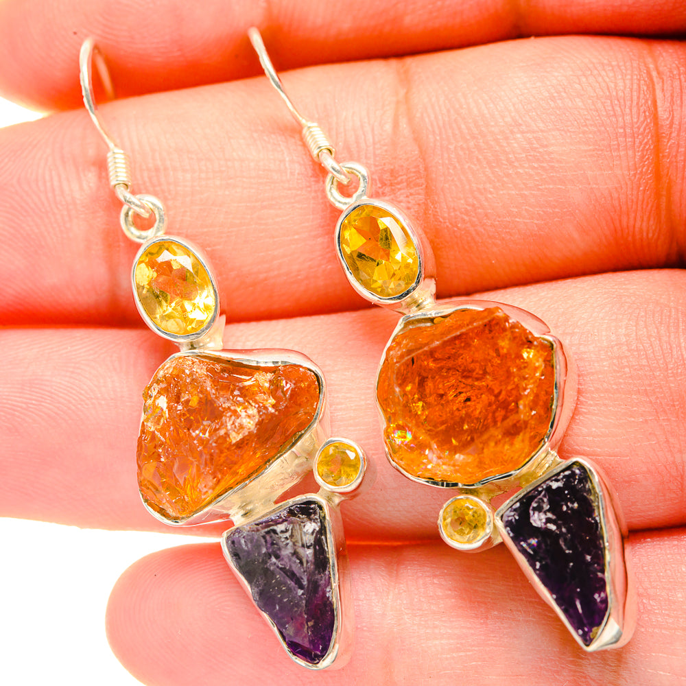 Citrine Earrings handcrafted by Ana Silver Co - EARR418804