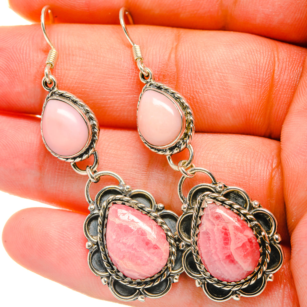 Rhodochrosite Earrings handcrafted by Ana Silver Co - EARR418807