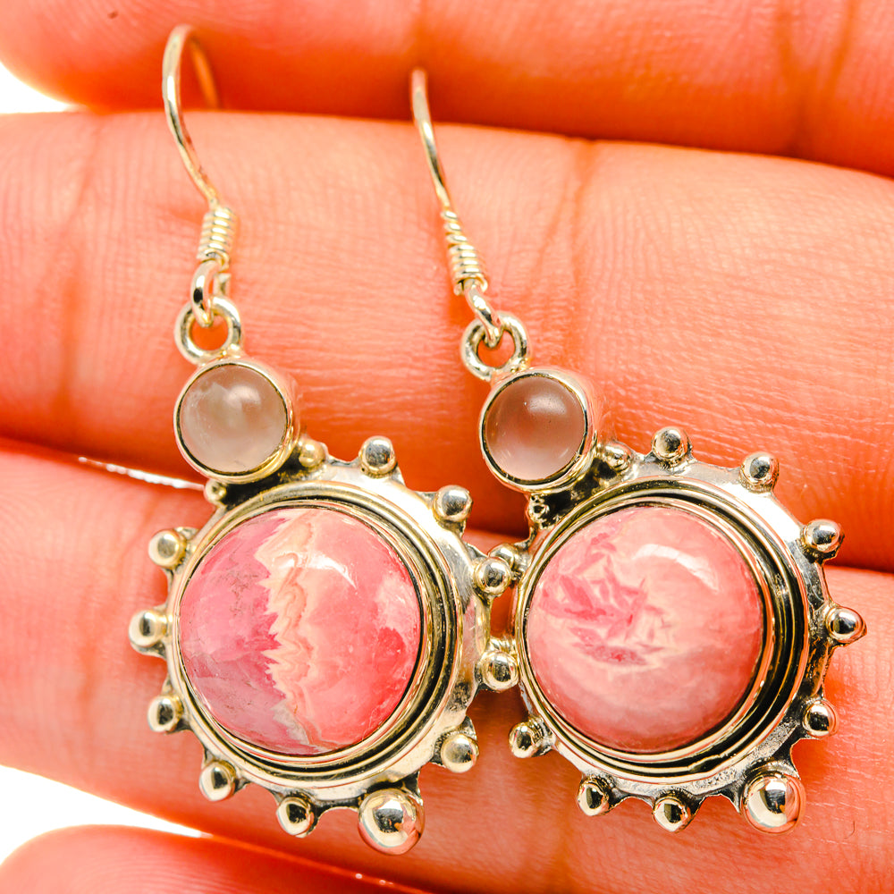 Rhodochrosite Earrings handcrafted by Ana Silver Co - EARR418836