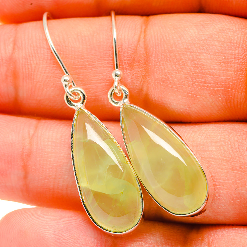 Prehnite Earrings handcrafted by Ana Silver Co - EARR418837