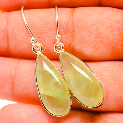 Prehnite Earrings handcrafted by Ana Silver Co - EARR418837