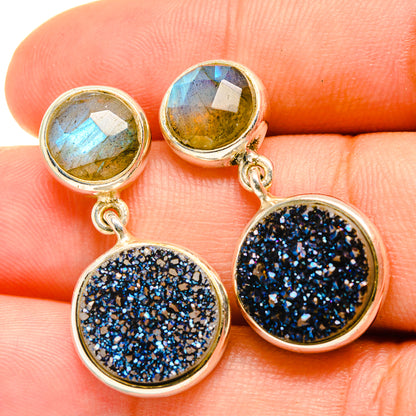 Titanium Druzy Earrings handcrafted by Ana Silver Co - EARR418843