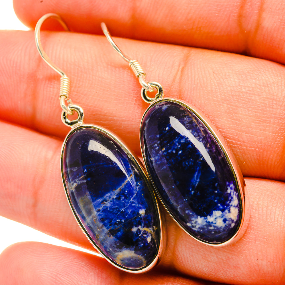 Sodalite Earrings handcrafted by Ana Silver Co - EARR418847