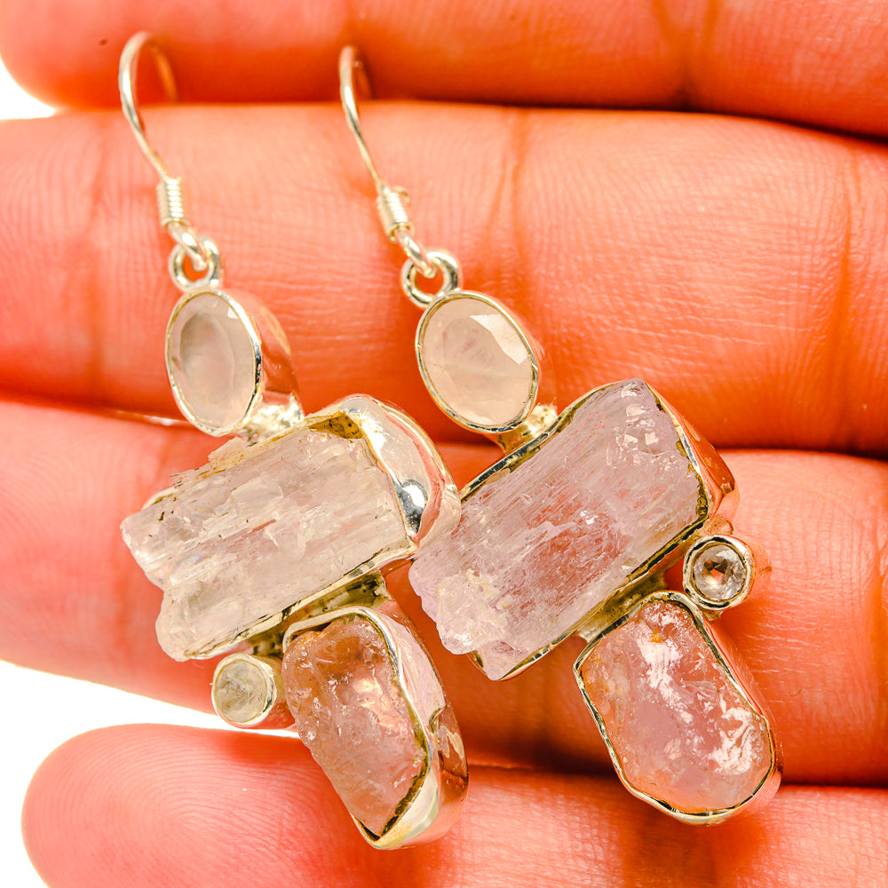 Rose Quartz Earrings handcrafted by Ana Silver Co - EARR418857