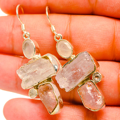 Rose Quartz Earrings handcrafted by Ana Silver Co - EARR418857