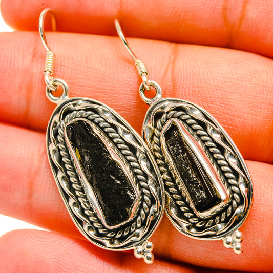 Black Tourmaline Earrings handcrafted by Ana Silver Co - EARR418862