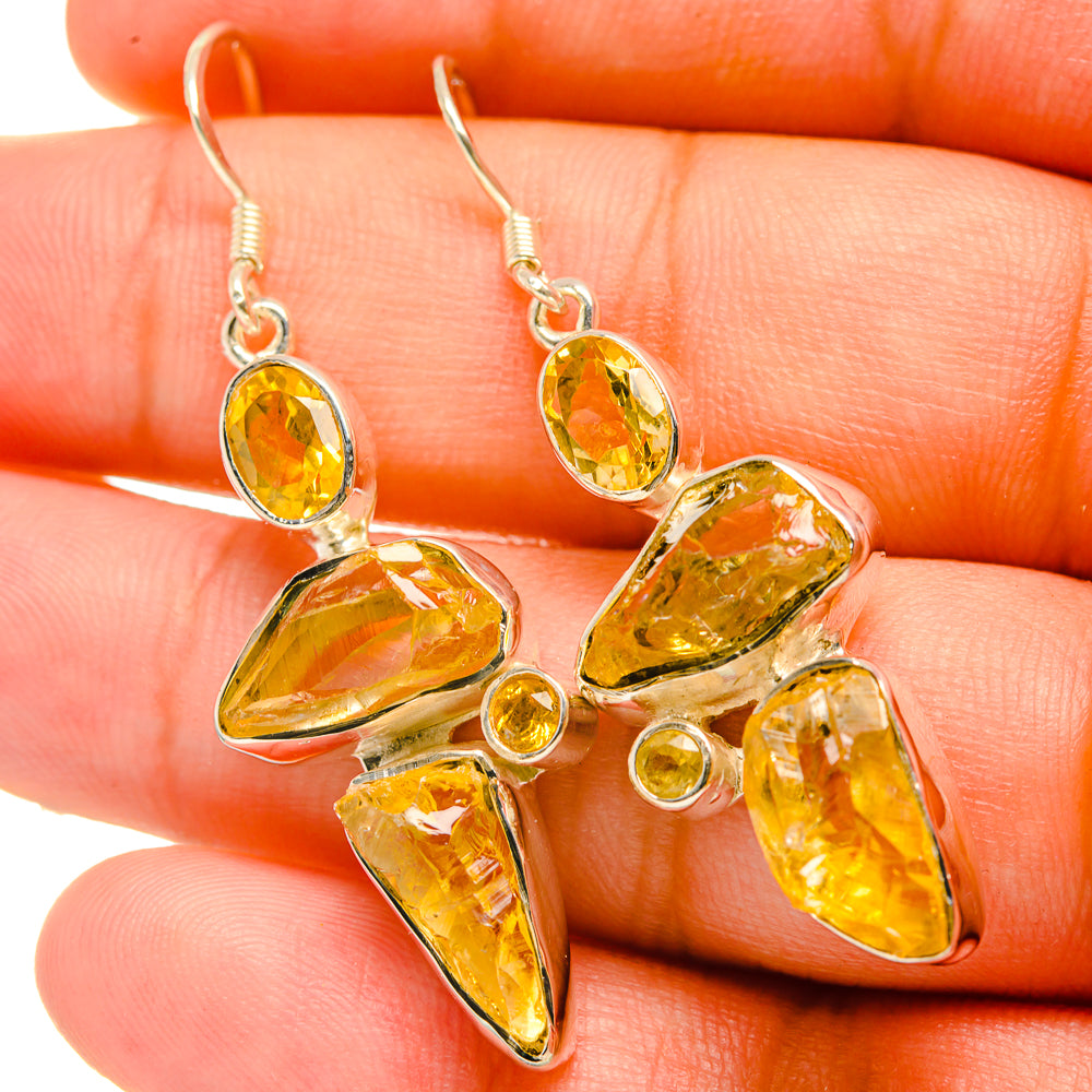 Citrine Earrings handcrafted by Ana Silver Co - EARR418863