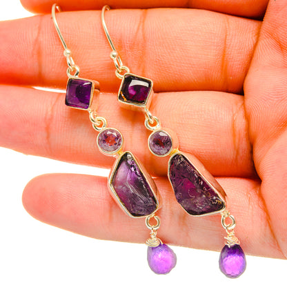 Amethyst Earrings handcrafted by Ana Silver Co - EARR418869
