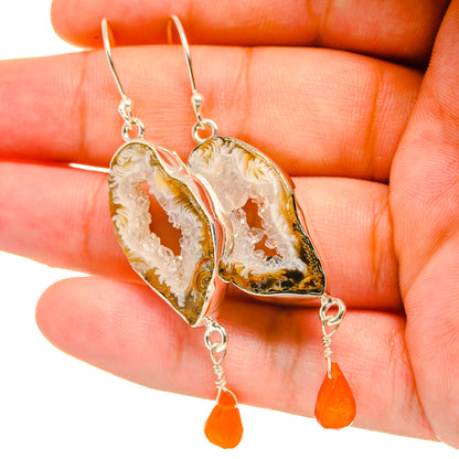 Geode Slice Earrings handcrafted by Ana Silver Co - EARR418871