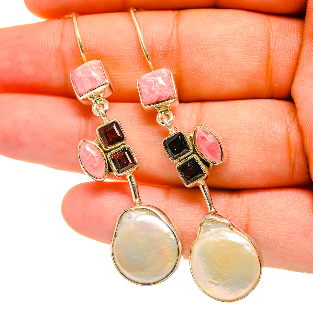 Mother Of Pearl Earrings handcrafted by Ana Silver Co - EARR418873