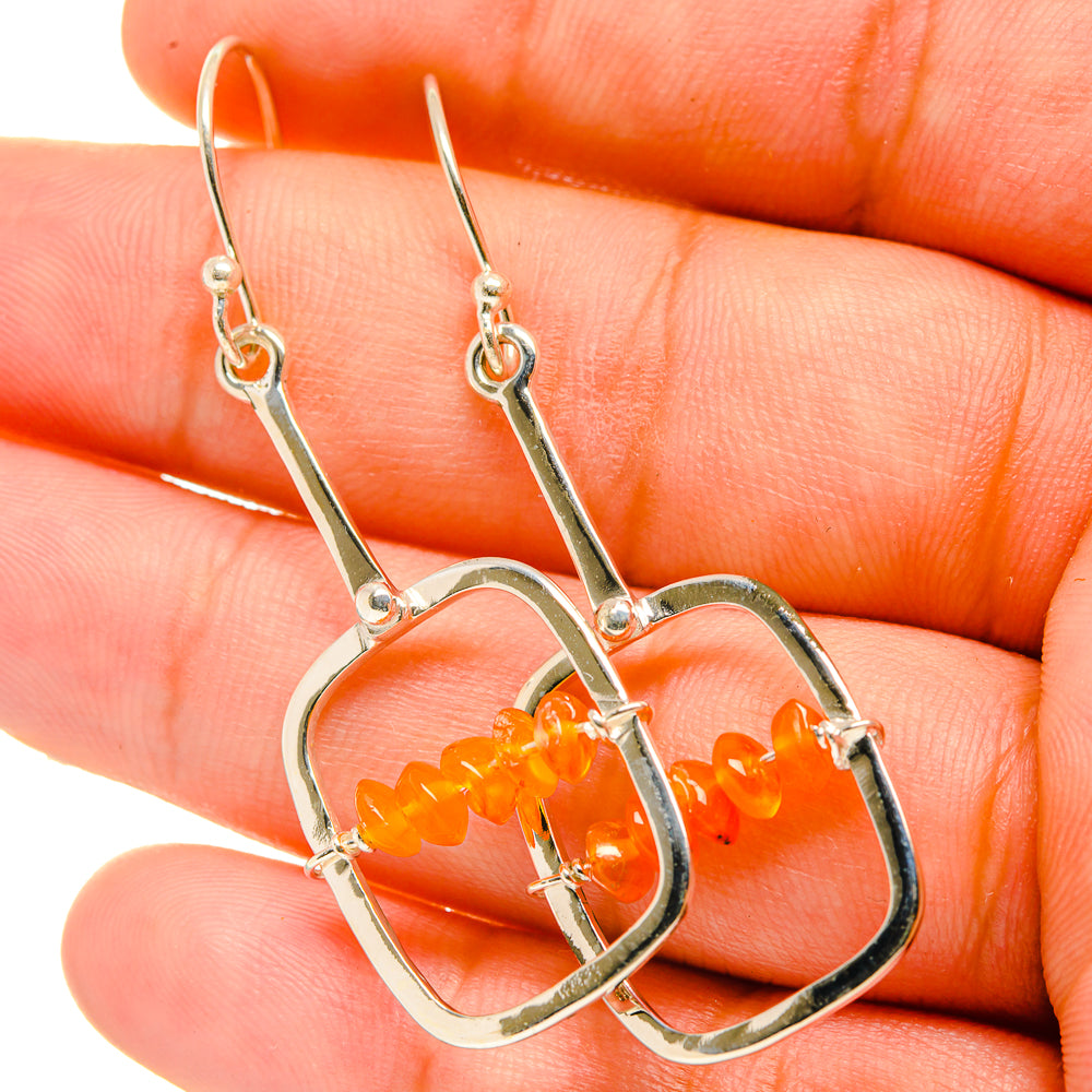 Carnelian Earrings handcrafted by Ana Silver Co - EARR418874