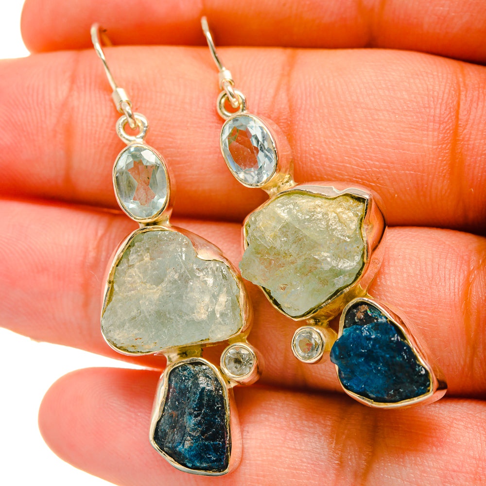 Aquamarine Earrings handcrafted by Ana Silver Co - EARR418876
