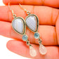 Blue Lace Agate Earrings handcrafted by Ana Silver Co - EARR418878