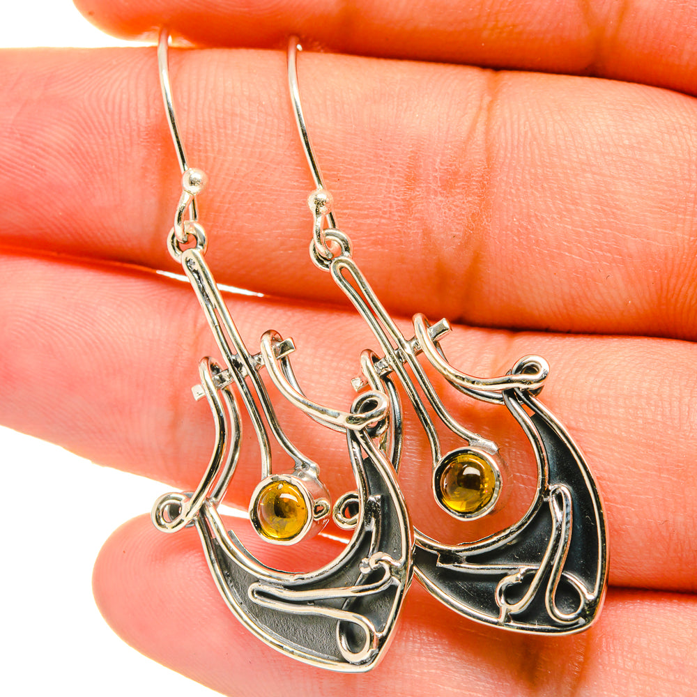 Citrine Earrings handcrafted by Ana Silver Co - EARR418880