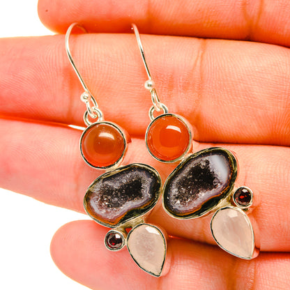 Coconut Geode Druzy Earrings handcrafted by Ana Silver Co - EARR418881